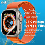 2pcs imak Curved Full Screen Hydrogel Film Protector, For Apple Watch Ultra 1/2/3 49mm