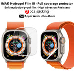 2pcs imak Curved Full Screen Hydrogel Film Protector, For Apple Watch Ultra 1/2/3 49mm
