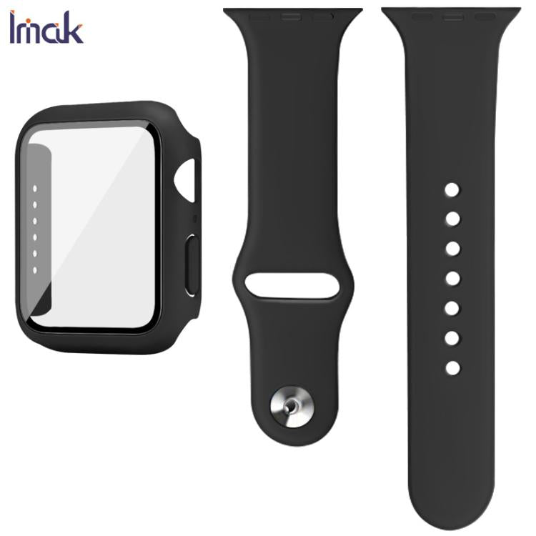 imak Integrated Case and Film with Silicone Strap, For Apple Watch SE 1/2/3/Series 4/5/6 44mm, For Apple Watch SE 1/2/3/Series 4/5/6 40mm