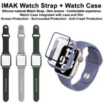imak Integrated Case and Film with Silicone Strap, For Apple Watch SE 1/2/3/Series 4/5/6 44mm, For Apple Watch SE 1/2/3/Series 4/5/6 40mm