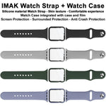 imak Integrated Case and Film with Silicone Strap, For Apple Watch SE 1/2/3/Series 4/5/6 44mm, For Apple Watch SE 1/2/3/Series 4/5/6 40mm