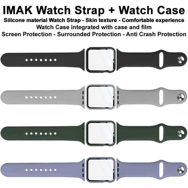 imak Integrated Case and Film with Silicone Strap, For Apple Watch SE 1/2/3/Series 4/5/6 44mm, For Apple Watch SE 1/2/3/Series 4/5/6 40mm