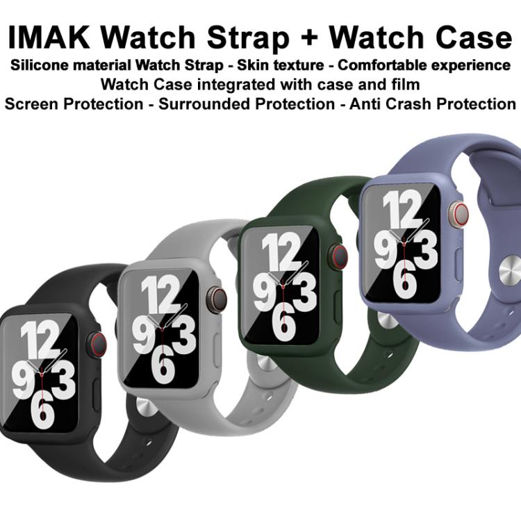 imak Integrated Case and Film with Silicone Strap, For Apple Watch SE 1/2/3/Series 4/5/6 44mm, For Apple Watch SE 1/2/3/Series 4/5/6 40mm