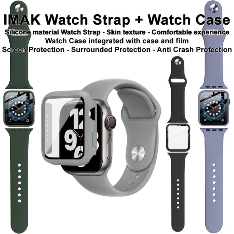 imak Integrated Case and Film with Silicone Strap, For Apple Watch SE 1/2/3/Series 4/5/6 44mm, For Apple Watch SE 1/2/3/Series 4/5/6 40mm