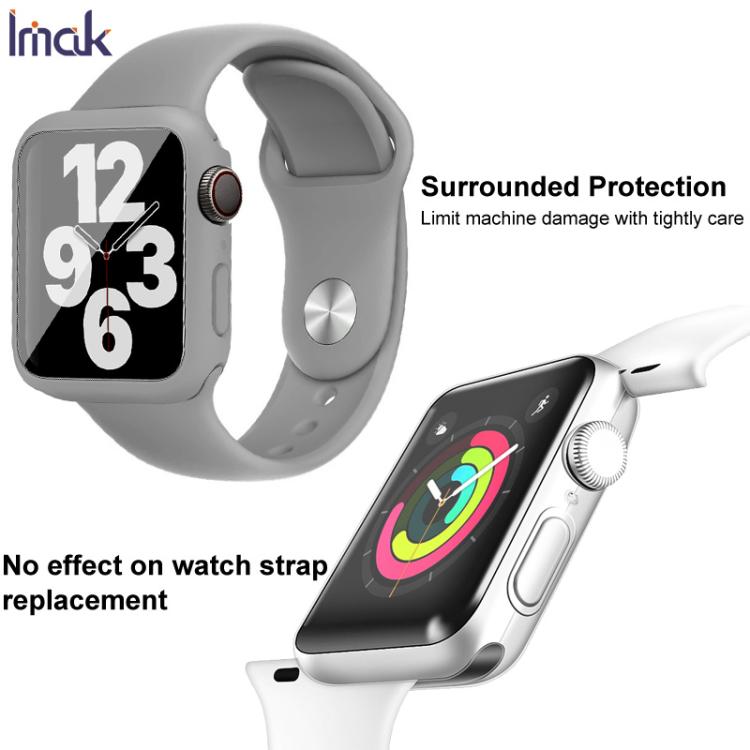 imak Integrated Case and Film with Silicone Strap, For Apple Watch SE 1/2/3/Series 4/5/6 44mm, For Apple Watch SE 1/2/3/Series 4/5/6 40mm
