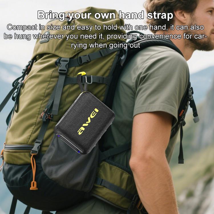 AWEI KA20 Portable TWS / TF Bluetooth 5.3 Speaker with RGB Light