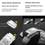 Single Bead Quick Release Stainless Steel Watch Band, For Apple Watch 46mm / 49mm / 45mm / 44mm, For Apple Watch 42mm / 41mm / 40mm / 38mm