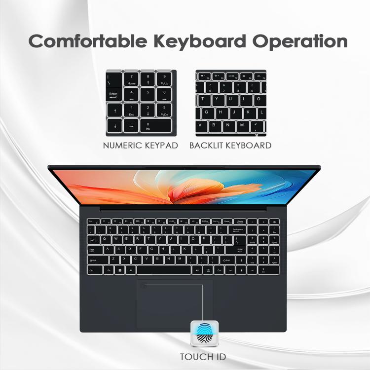 GXMO T160 16 inch Windows 11 Laptop, 16GB+512GB, AMD Ryzen 5 7430U Hexa Core Processor, EU Plug, US Plug, UK Plug, AU Plug