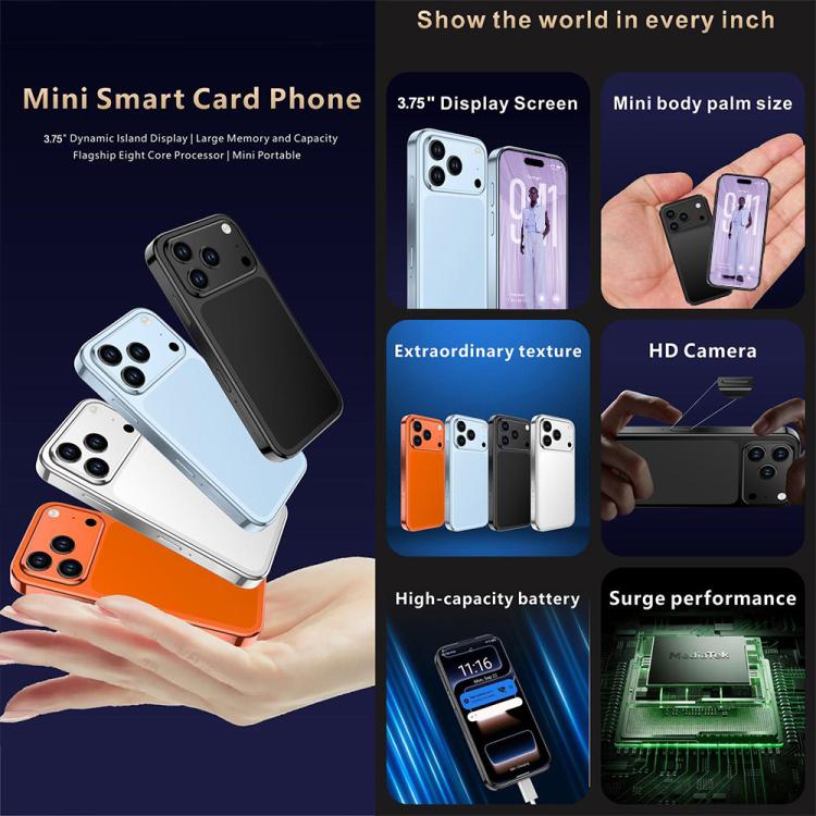 Melrose S17 Pro Mini, 4 GB + 64 GB, 3,75 Zoll, Android 12.0, MTK6765 Octa-Core-Prozessor, Netzwerk: 4G, Dual-SIM, Google Play-Unterstützung