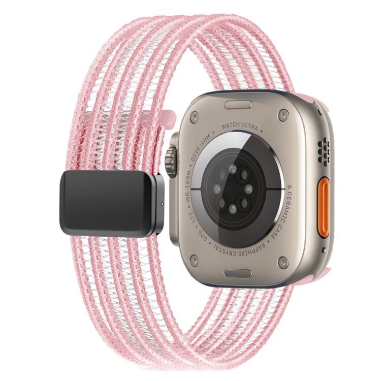 Breathable Nylon Fish Line Watch Band, For Apple Watch 46mm / 49mm / 45mm / 44mm, For Apple Watch S11 42mm / 41mm / 40mm / 38mm