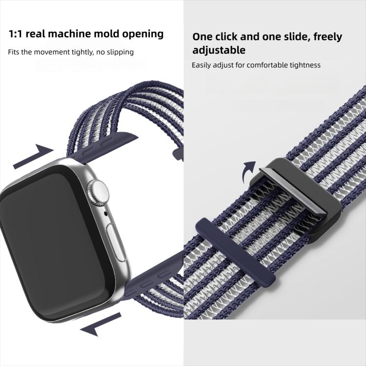 Breathable Nylon Fish Line Watch Band, For Apple Watch 46mm / 49mm / 45mm / 44mm, For Apple Watch S11 42mm / 41mm / 40mm / 38mm