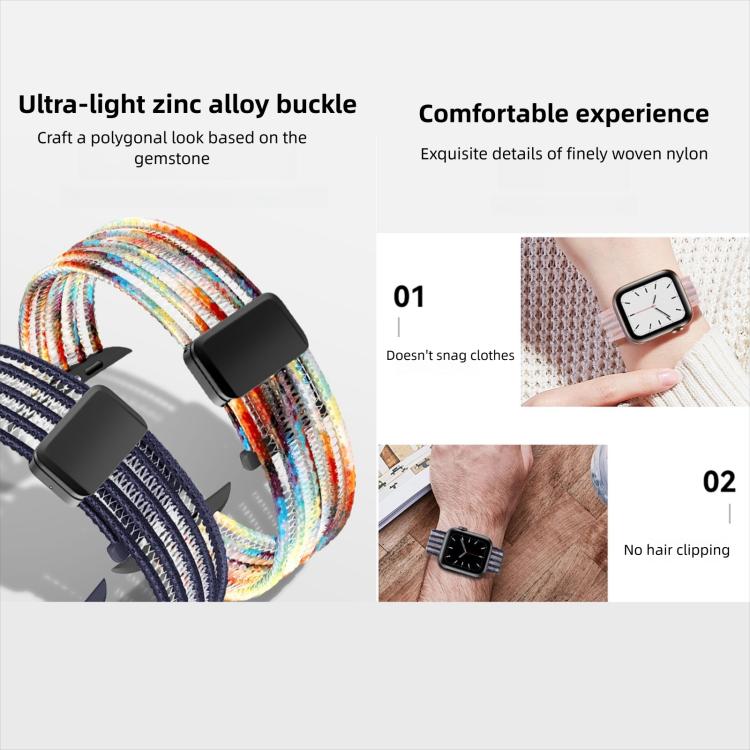 Breathable Nylon Fish Line Watch Band, For Apple Watch 46mm / 49mm / 45mm / 44mm, For Apple Watch S11 42mm / 41mm / 40mm / 38mm