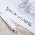 xDfind Flowing Swirls Diamond Metal Watch Band, For Apple Watch 42 / 44 / 45 / 46 / 49mm, For Apple Watch 38 / 40 / 41 / S11 42mm