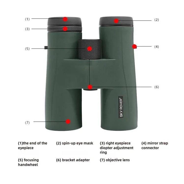 SKY ROVER Qinyun Waterproof APO Handheld Binocular, 6x32, 8x42, 10x42, 12x50, 12x56, 15x56