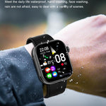 T99 2.02 inch Square Screen 2 in 1 Bluetooth Earphone IP67 Waterproof Smart Watch, Supports Blood Oxygen Monitoring