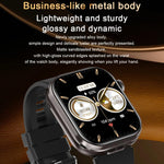 T99 2.02 inch Square Screen 2 in 1 Bluetooth Earphone IP67 Waterproof Smart Watch, Supports Blood Oxygen Monitoring