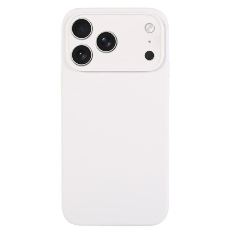 غطاء هاتف من السيليكون السائل بلون نقي مع مسام دقيقة، لهاتف iPhone 17 Pro Max