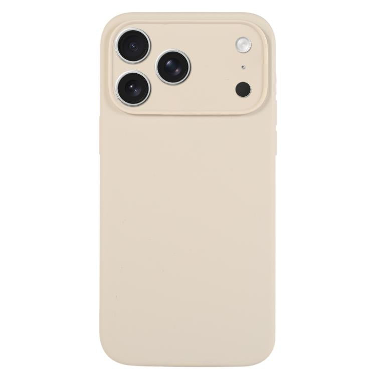 غطاء هاتف من السيليكون السائل بلون نقي مع مسام دقيقة، لهاتف iPhone 17 Pro Max