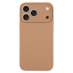 غطاء هاتف من السيليكون السائل بلون نقي مع مسام دقيقة، لهاتف iPhone 17 Pro Max