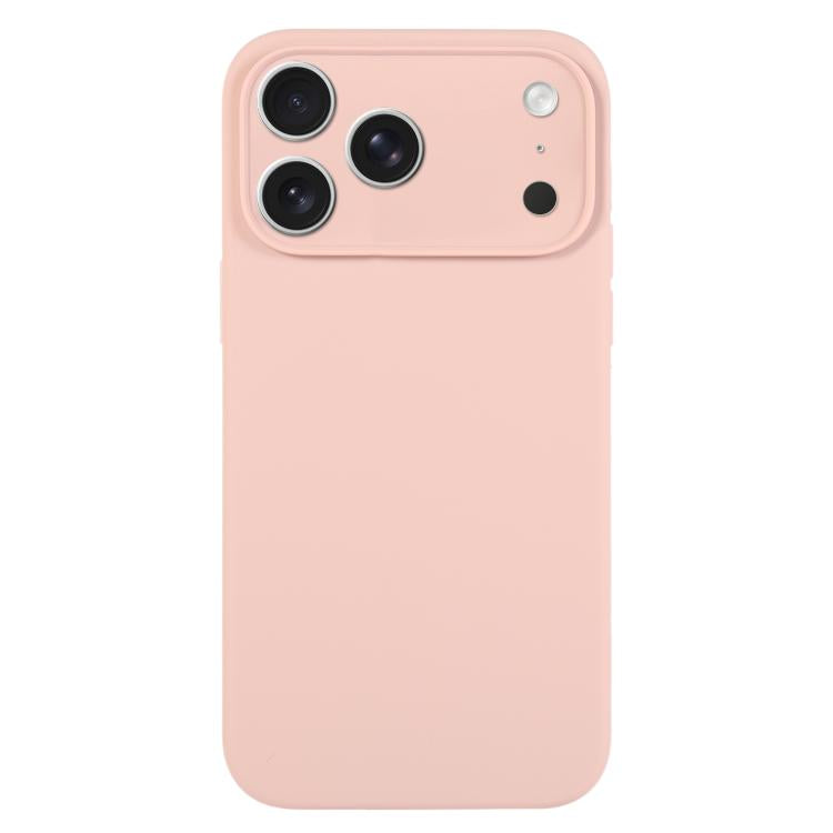 غطاء هاتف من السيليكون السائل بلون نقي مع مسام دقيقة، لهاتف iPhone 17 Pro Max