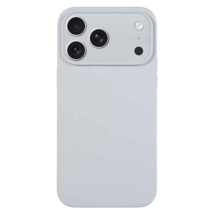 غطاء هاتف من السيليكون السائل بلون نقي مع مسام دقيقة، لهاتف iPhone 17 Pro Max