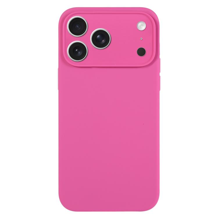 غطاء هاتف من السيليكون السائل بلون نقي مع مسام دقيقة، لهاتف iPhone 17 Pro Max