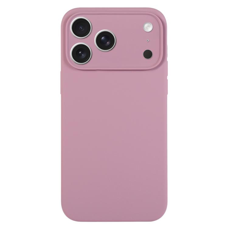 غطاء هاتف من السيليكون السائل بلون نقي مع مسام دقيقة، لهاتف iPhone 17 Pro Max