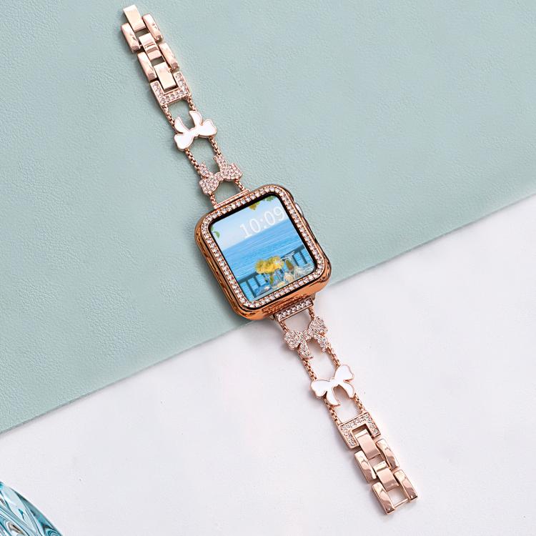 xDfind Bowknot Chain Bracelet Diamond Metal Watch Band, For Apple Watch 42 / 44 / 45 / 46 / 49mm, For Apple Watch 38 / 40 / 41 / S11 42mm