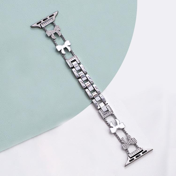 xDfind Bowknot Chain Bracelet Diamond Metal Watch Band, For Apple Watch 42 / 44 / 45 / 46 / 49mm, For Apple Watch 38 / 40 / 41 / S11 42mm