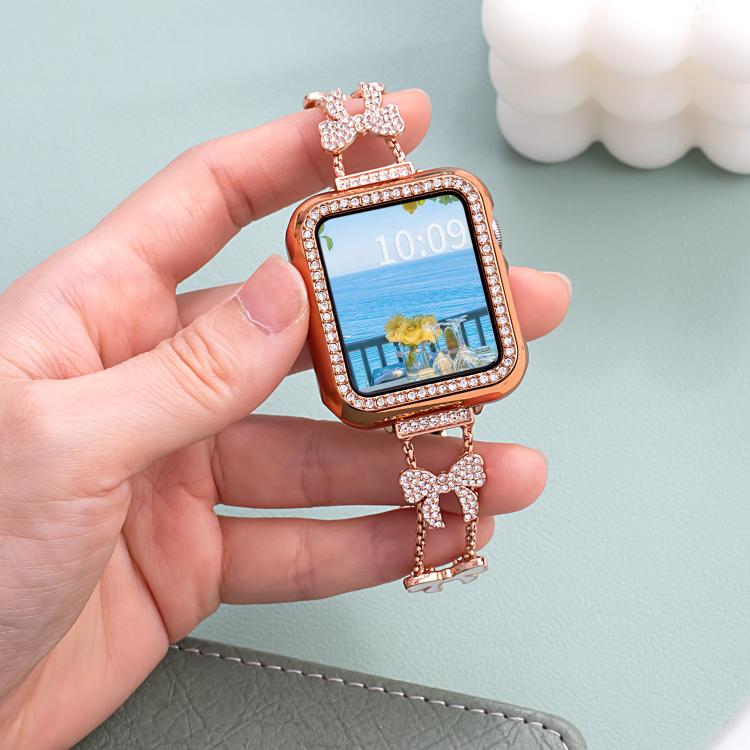 xDfind Bowknot Chain Bracelet Diamond Metal Watch Band, For Apple Watch 42 / 44 / 45 / 46 / 49mm, For Apple Watch 38 / 40 / 41 / S11 42mm