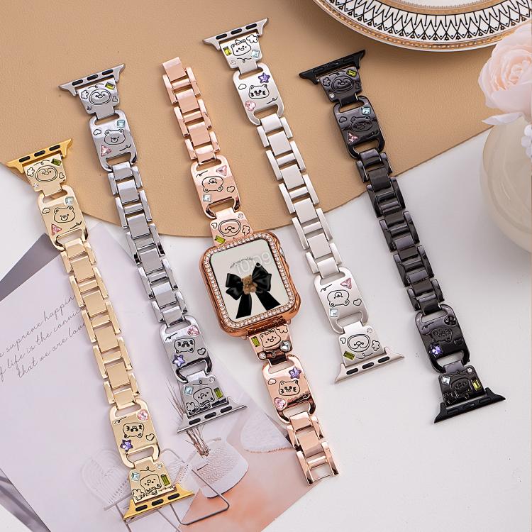 xDfind Happy Zoo Bracelet Diamond Metal Watch Band, For Apple Watch 42 / 44 / 45 / 46 / 49mm, For Apple Watch 38 / 40 / 41 / S11 42mm