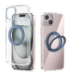 ABEEL MagSafe Q-LUCK Pivot Bracket Transparent Phone Case, For iPhone 15 Pro Max, For iPhone 15 Pro, For iPhone 15 Plus, For iPhone 15, For iPhone 14 Plus, For iPhone 14, For iPhone 14 Pro, For iPhone 14 Pro Max