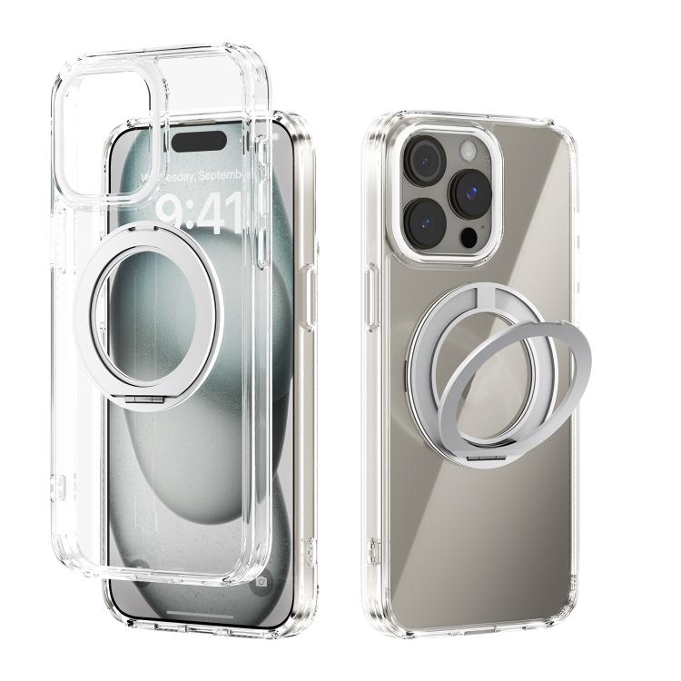 ABEEL MagSafe Q-LUCK Pivot Bracket Transparent Phone Case, For iPhone 13 Pro Max, For iPhone 13 Pro, For iPhone 13