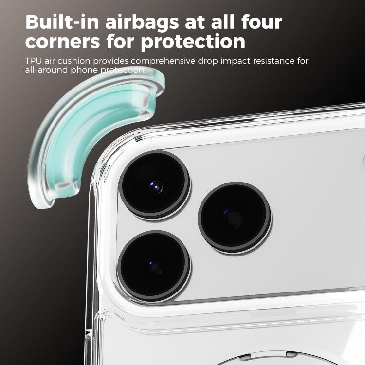 ABEEL MagSafe Q-LUCK Pivot Bracket Transparent Phone Case, For iPhone 15 Pro Max, For iPhone 15 Pro, For iPhone 15 Plus, For iPhone 15, For iPhone 14 Plus, For iPhone 14, For iPhone 14 Pro, For iPhone 14 Pro Max