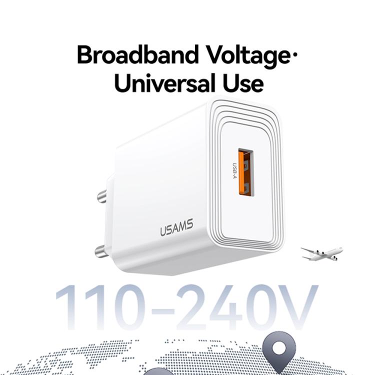 USAMS CC326 T69 10.5W 2.1A Single USB Port Charger, CC326