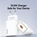 USAMS CC326 T69 10.5W 2.1A Single USB Port Charger, CC326