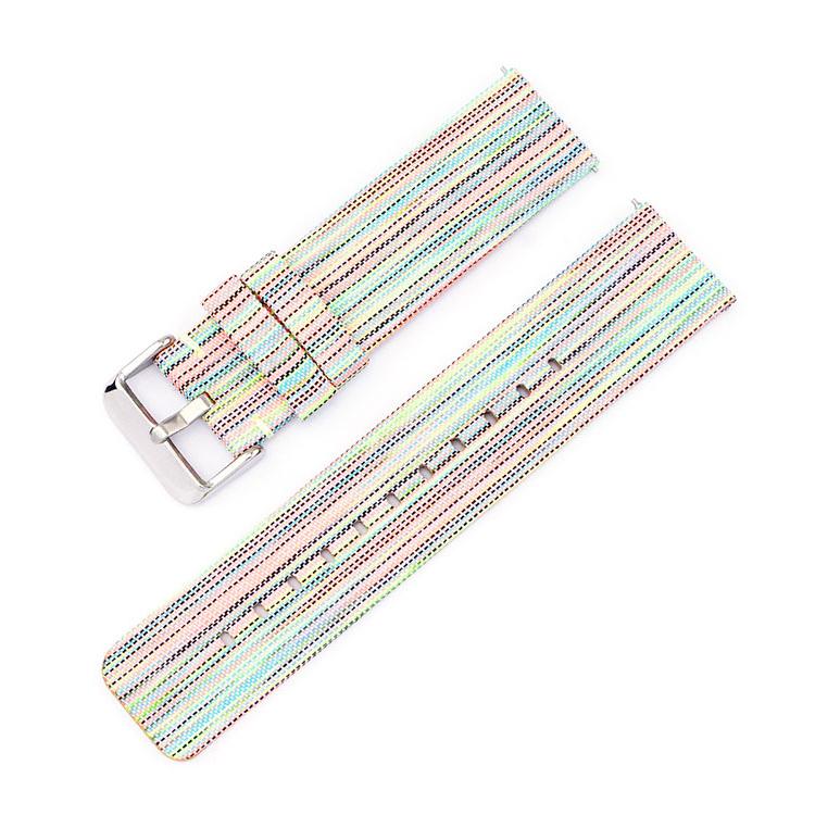 Stainless Steel Pin Buckle Nylon Woven Canvas Watch Band, 12mm, 14mm