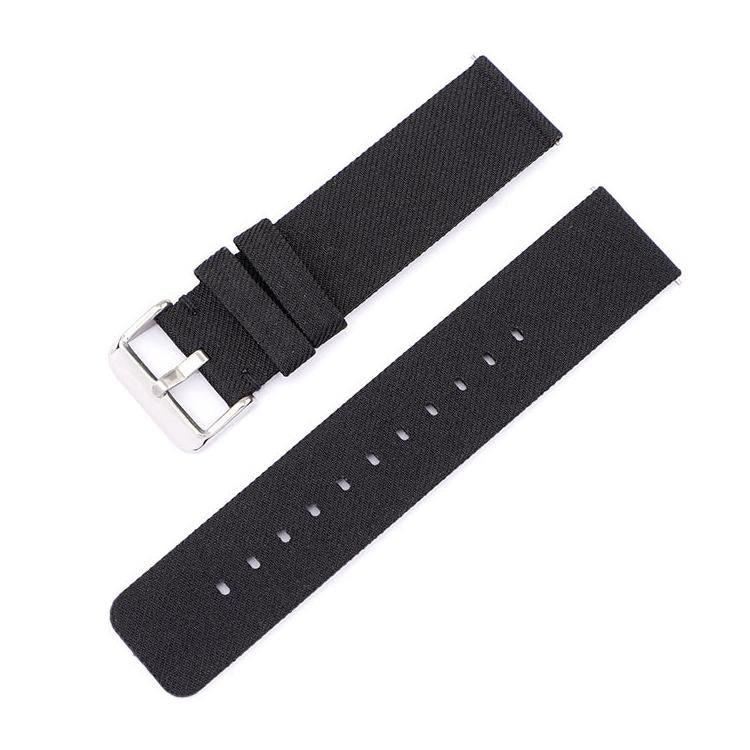 Stainless Steel Pin Buckle Nylon Woven Canvas Watch Band, 12mm, 14mm