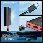 3 in 1 Type-C to HDMI + USB 3.0 + Type-C PD Charging Port Desktop Docking Station, For Nintendo Switch