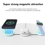 U50 Foldable 15W 3 in 1 Magnetic Wireless Charger