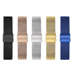 Milanese Buckle Stainless Steel Watch Band, 19mm, 20mm, 21mm, 22mm, 24mm