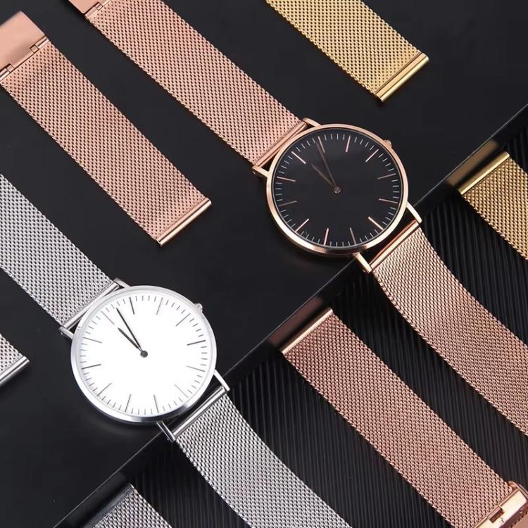 Milanese Buckle Stainless Steel Watch Band, 19mm, 20mm, 21mm, 22mm, 24mm
