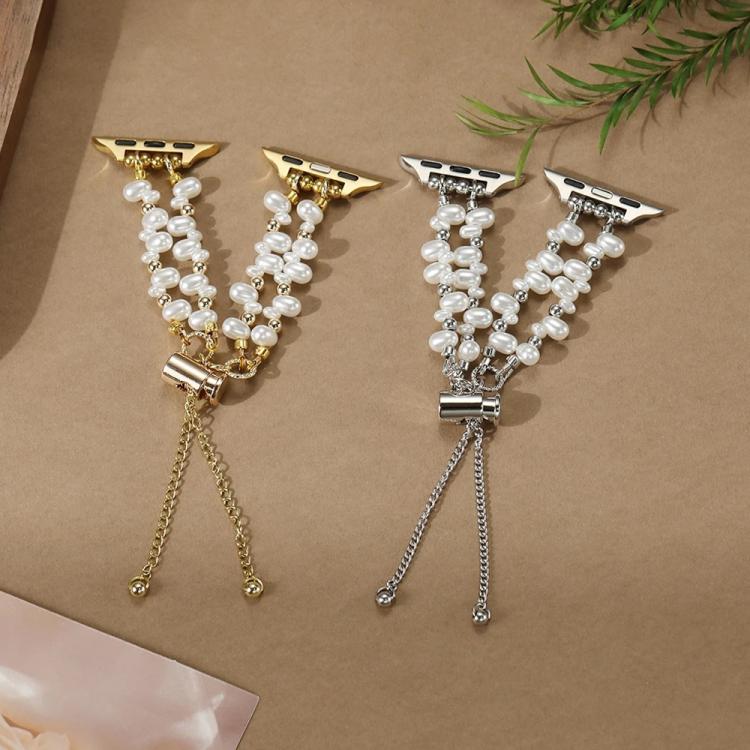 xDfind Irregular Pearls Metal Watch Band, For Apple Watch 42 / 44 / 45 / 46 / 49mm, For Apple Watch 38 / 40 / 41 / S11 42mm