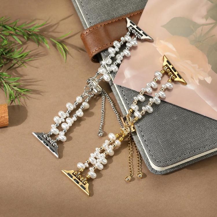 xDfind Irregular Pearls Metal Watch Band, For Apple Watch 42 / 44 / 45 / 46 / 49mm, For Apple Watch 38 / 40 / 41 / S11 42mm