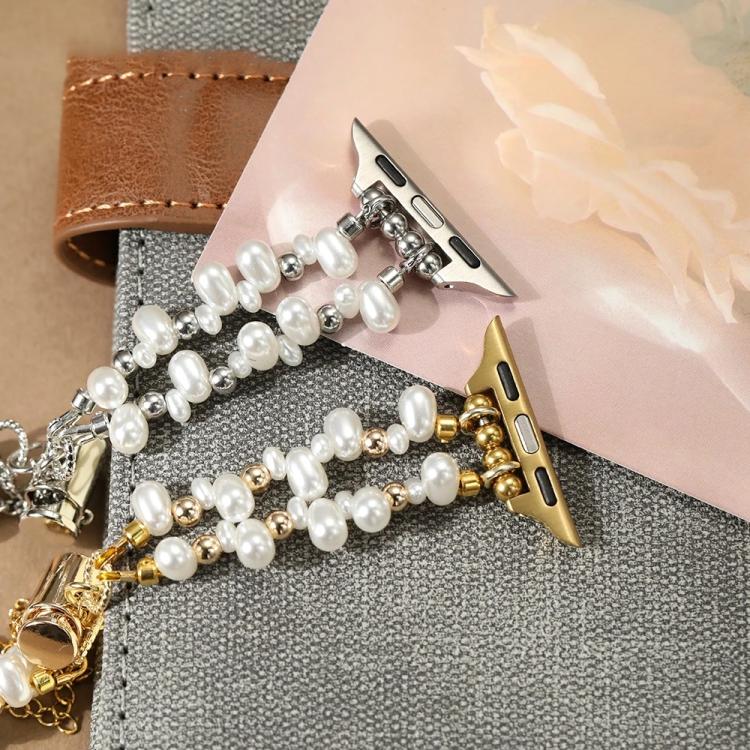 xDfind Irregular Pearls Metal Watch Band, For Apple Watch 42 / 44 / 45 / 46 / 49mm, For Apple Watch 38 / 40 / 41 / S11 42mm