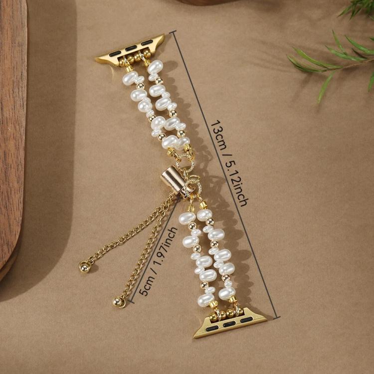 xDfind Irregular Pearls Metal Watch Band, For Apple Watch 42 / 44 / 45 / 46 / 49mm, For Apple Watch 38 / 40 / 41 / S11 42mm