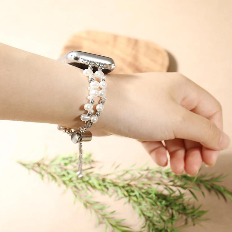xDfind Irregular Pearls Metal Watch Band, For Apple Watch 42 / 44 / 45 / 46 / 49mm, For Apple Watch 38 / 40 / 41 / S11 42mm