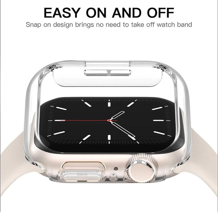 غطاء ساعة xDfind PC مجوف نصف شفاف، لسلسلة Apple Watch Ultra 3 / 2 / 1 مقاس 49مم، لسلسلة Apple Watch 9 / 8 / 7 مقاس 45مم، لسلسلة Apple Watch 9 / 8 / 7 مقاس 41مم، لسلسلة Apple Watch 3 / 2 / 1 مقاس 38مم
