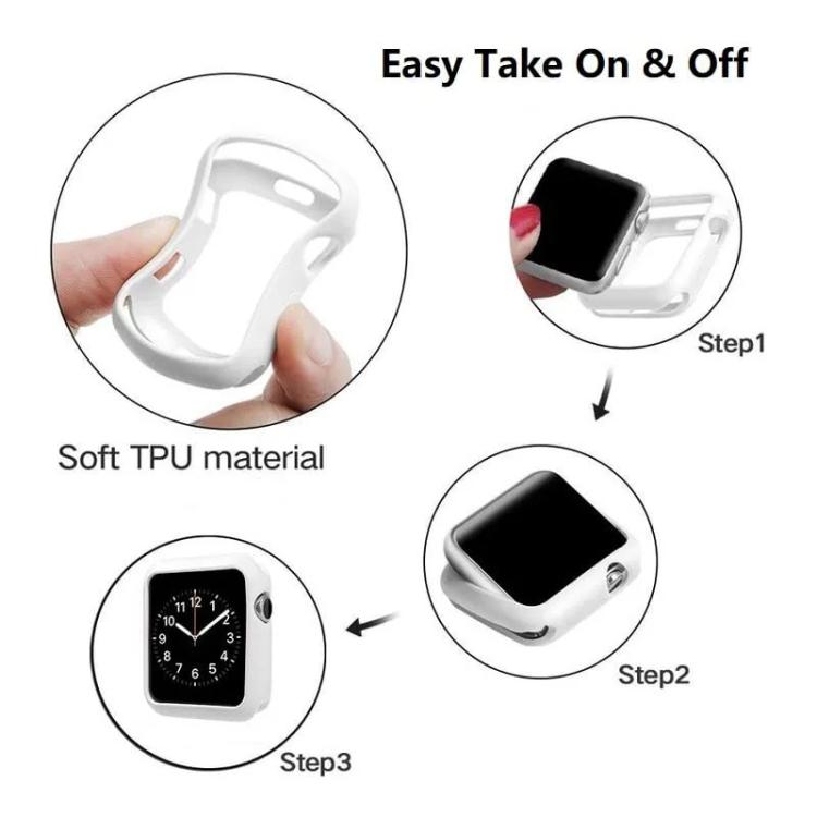 xDfind Candy TPU Watch Cover, For Apple Watch Series 6 / 5 / 4 / SE 44mm, For Apple Watch Series 6 / 5 / 4 / SE 40mm, For Apple Watch Series 9 / 8 / 7 45mm, For Apple Watch Series 9 / 8 / 7 41mm