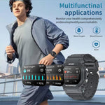 LC31 1.75 inch TFT Full Touch Screen Bluetooth Call Outdoor Sports Smart Watch with Flashlight